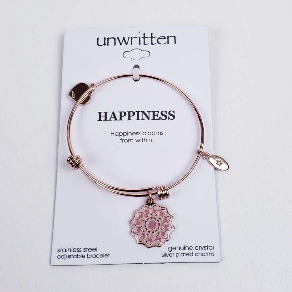 Unritten happiness bangle bracelet